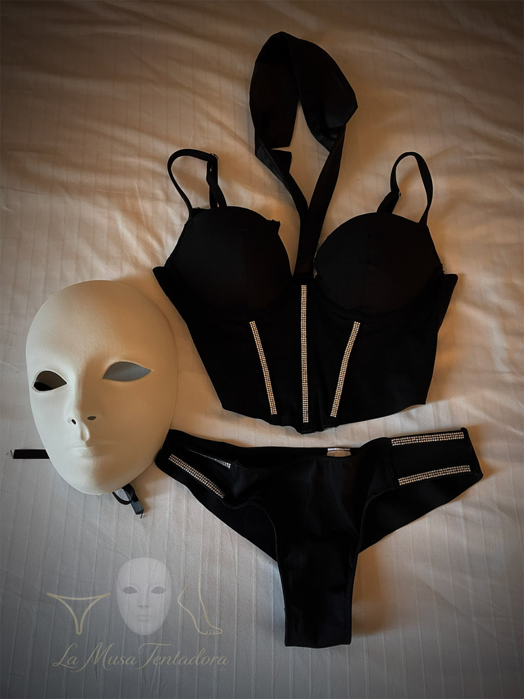 Conjunto Yamamay Privé usado para ti – corset + tanga, olor real